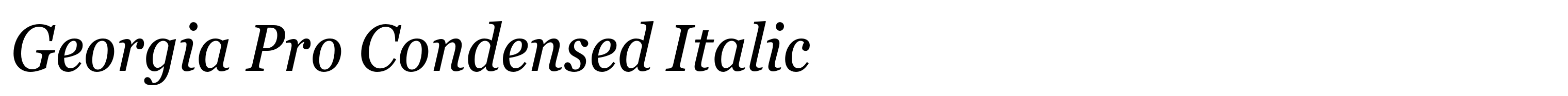 Georgia Pro Condensed Italic